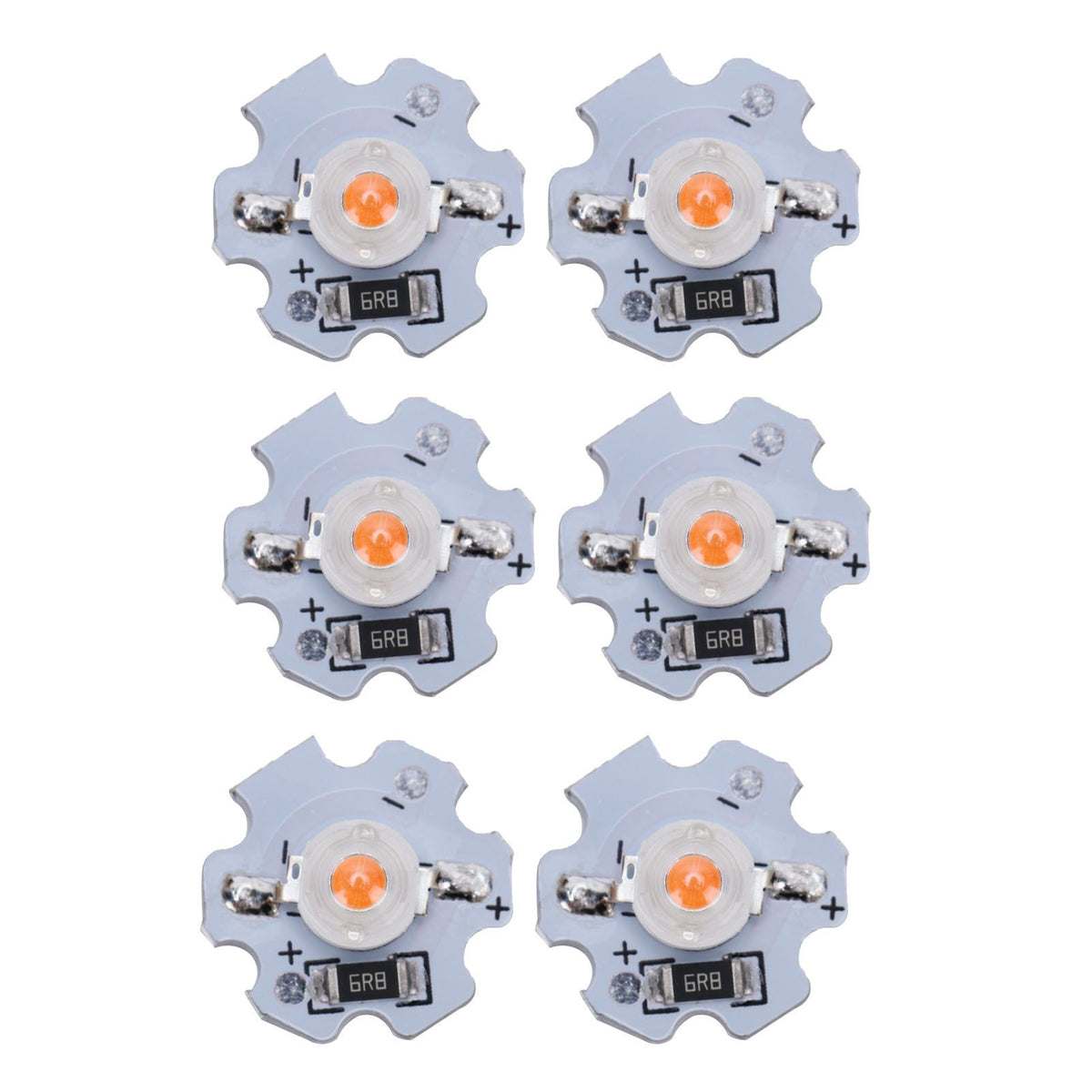 25Pcs 5V LED Chips 200LM 1W High Power LED Lamp Beads for DIY Lighting FixturesPink Light 380‑840NM
