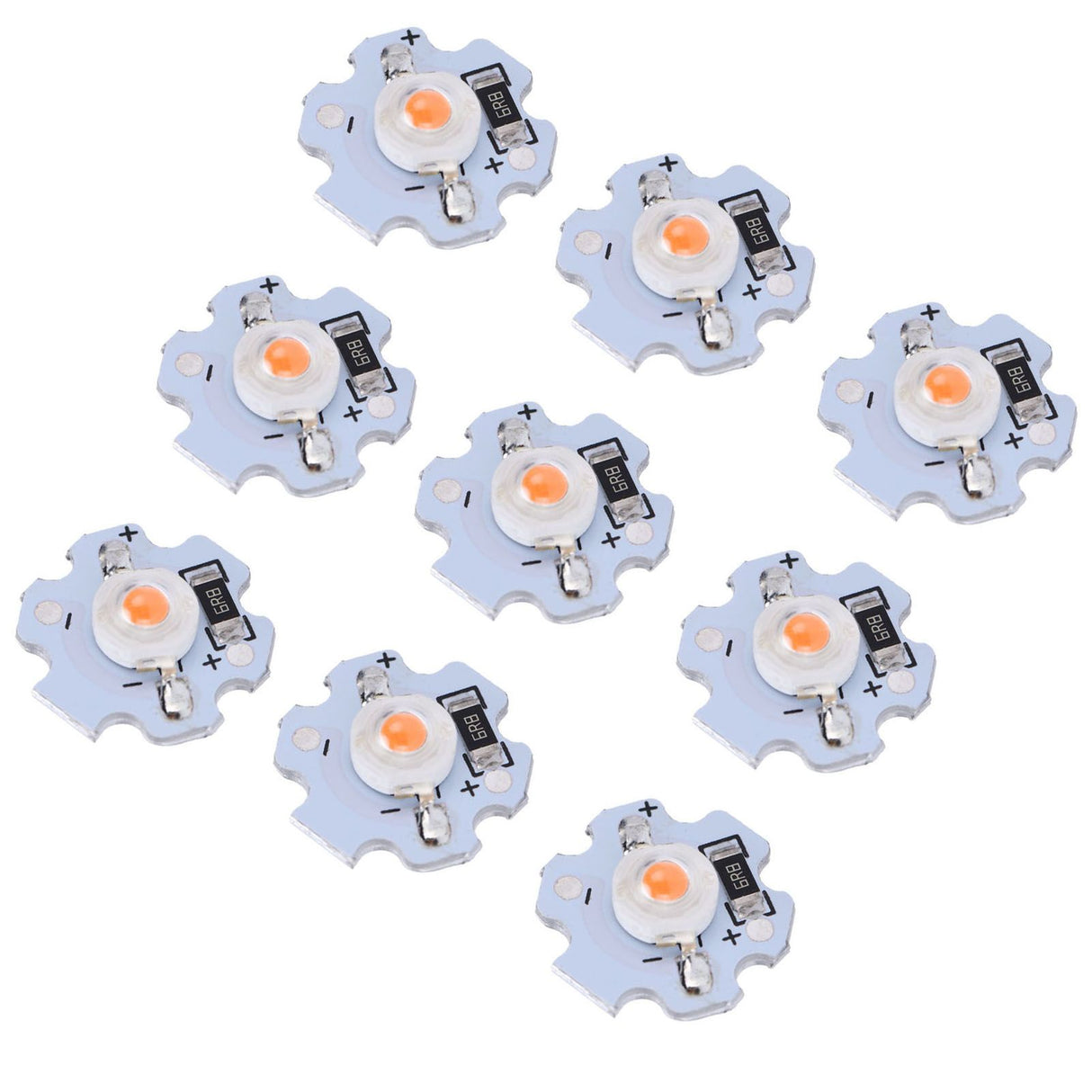 25Pcs 5V LED Chips 200LM 1W High Power LED Lamp Beads for DIY Lighting FixturesPink Light 380‑840NM