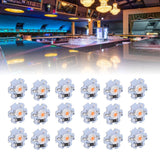 25Pcs 5V LED Chips 200LM 1W High Power LED Lamp Beads for DIY Lighting FixturesPink Light 380‑840NM
