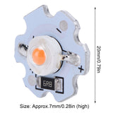 25Pcs 5V LED Chips 200LM 1W High Power LED Lamp Beads for DIY Lighting FixturesPink Light 380‑840NM