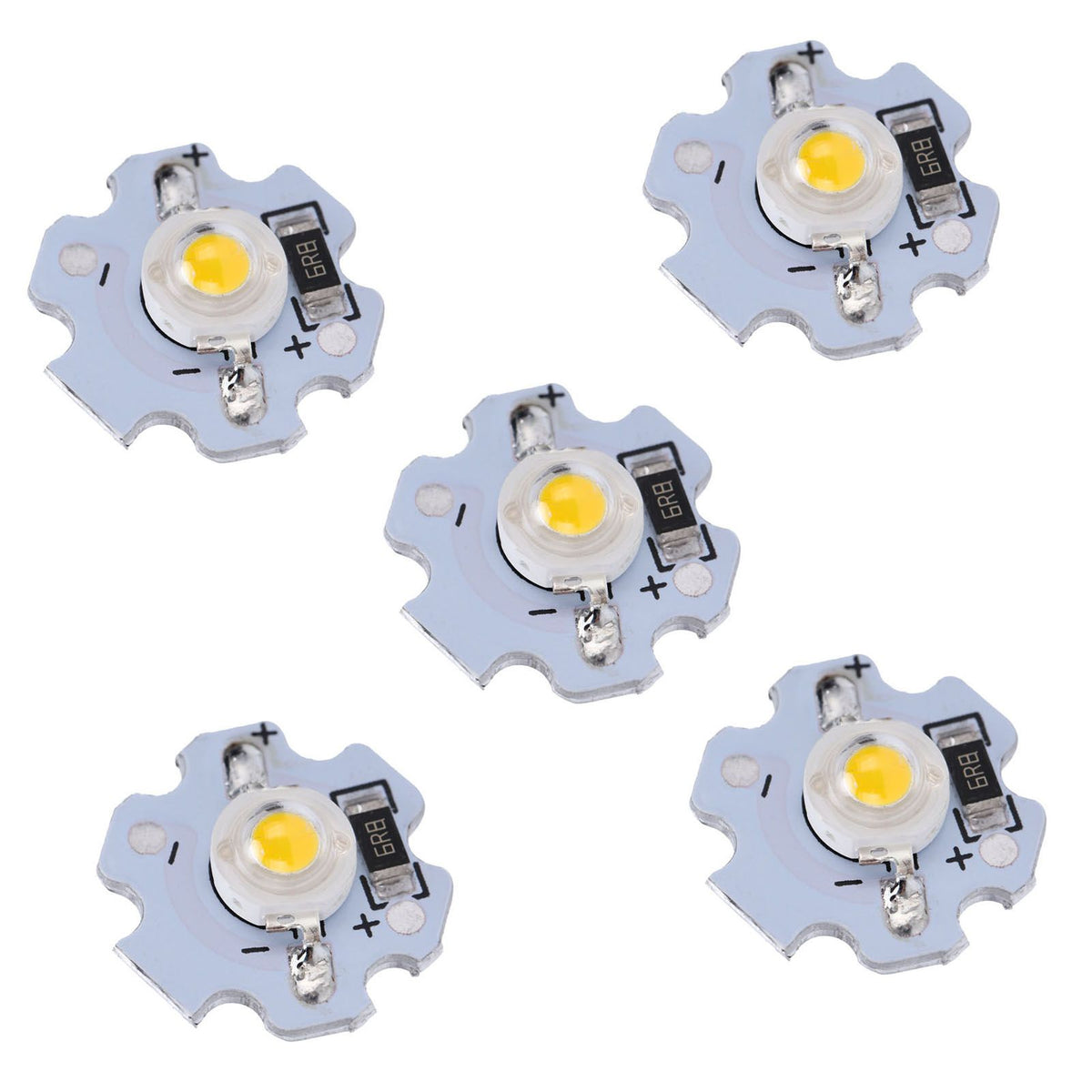25Pcs 5V LED Chips 200LM 1W High Power LED Lamp Beads for DIY Lighting FixturesWarm White 3000‑3200K
