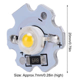 25Pcs 5V LED Chips 200LM 1W High Power LED Lamp Beads for DIY Lighting FixturesWarm White 3000‑3200K