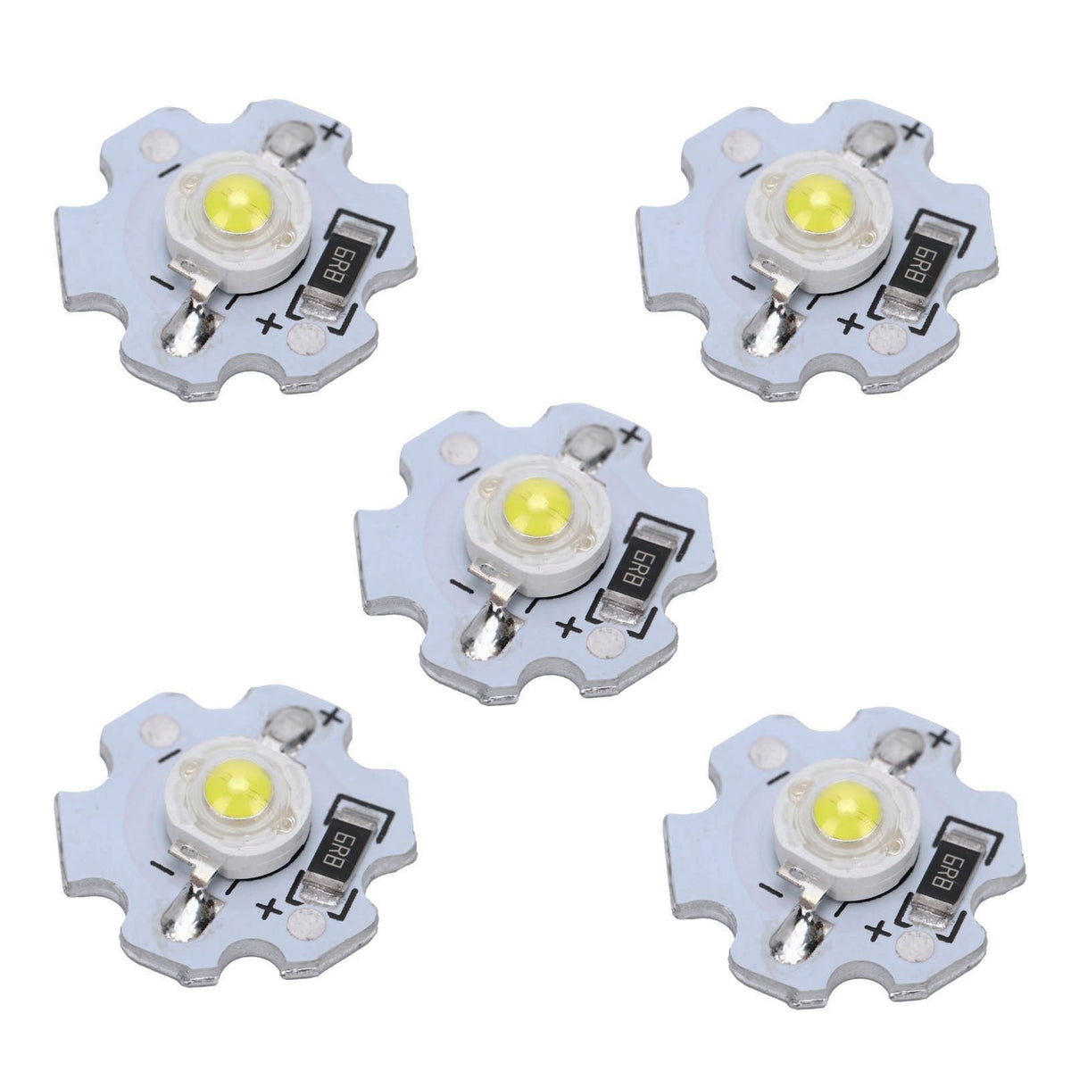 25Pcs 5V LED Chips 200LM 1W High Power LED Lamp Beads for DIY Lighting FixturesPure White 6000‑6500K