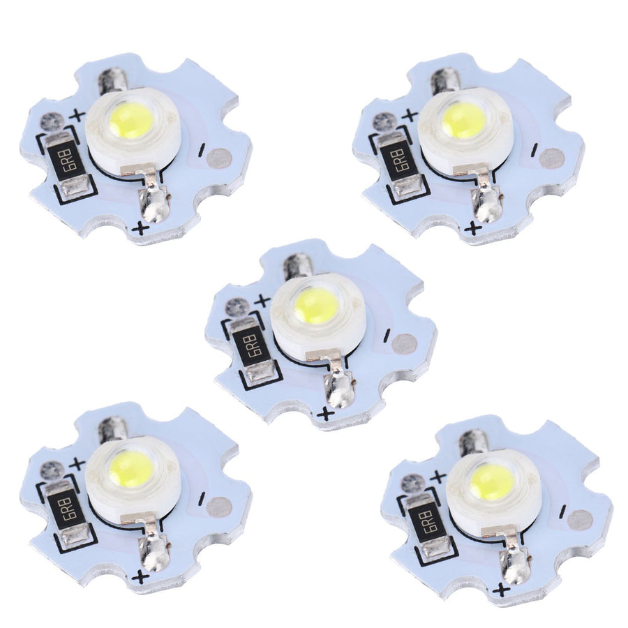 25Pcs 5V LED Chips 200LM 1W High Power LED Lamp Beads for DIY Lighting FixturesCold White 10000K