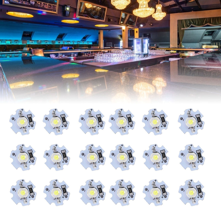 25Pcs 5V LED Chips 200LM 1W High Power LED Lamp Beads for DIY Lighting FixturesCold White 10000K