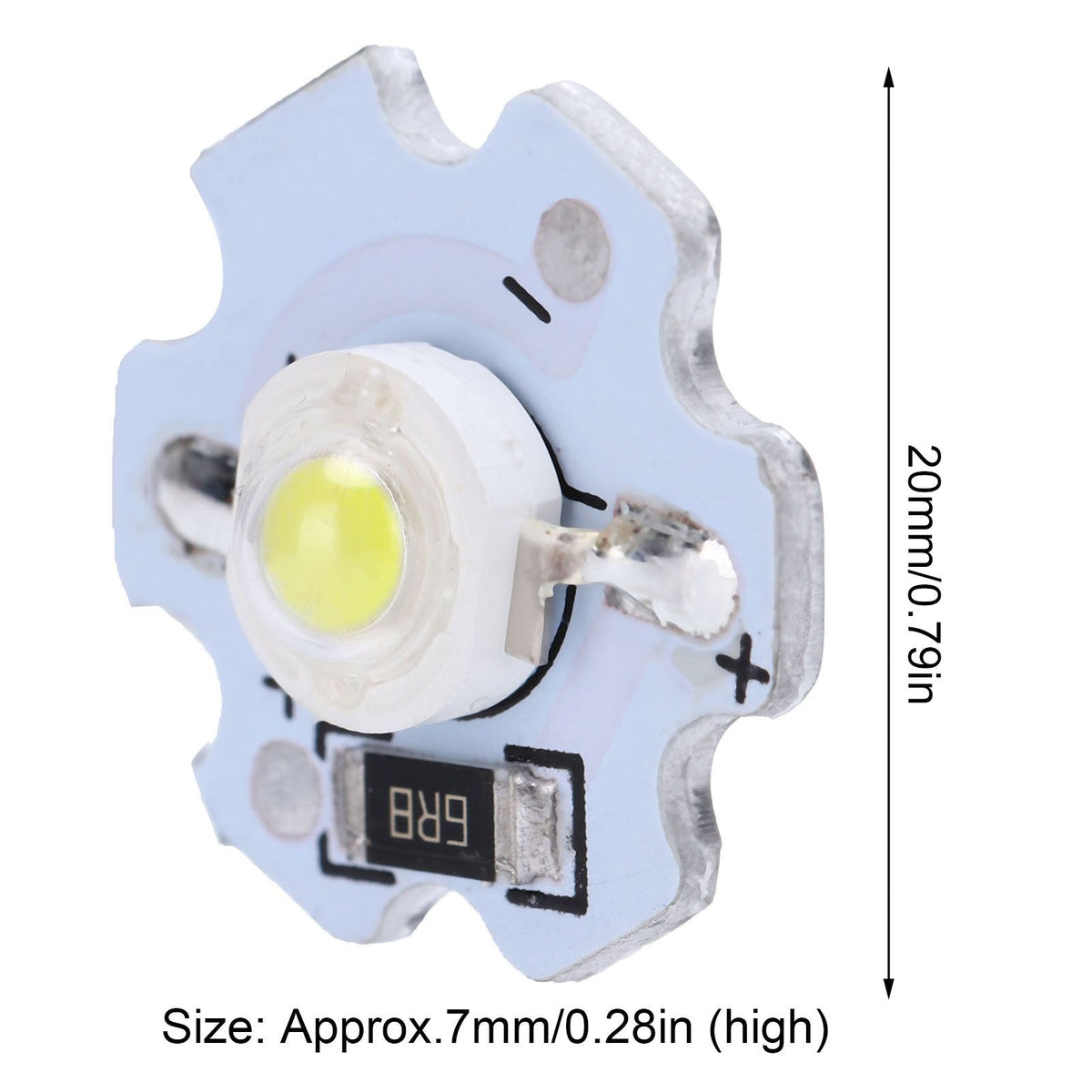25Pcs 5V LED Chips 200LM 1W High Power LED Lamp Beads for DIY Lighting FixturesCold White 10000K