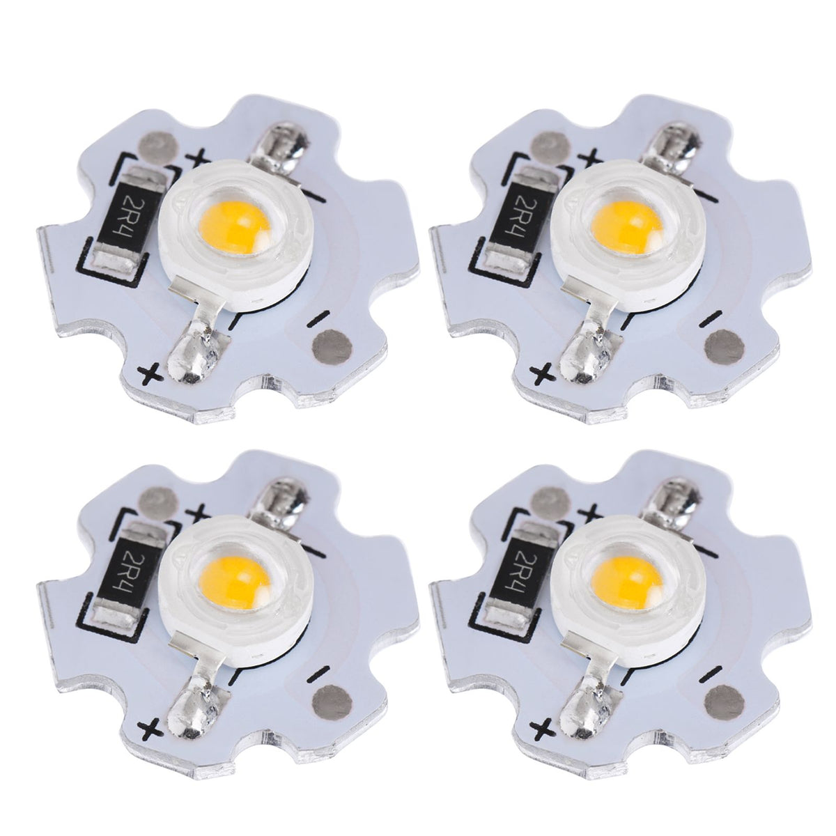 25Pcs 5V LED Chips 200LM 3W High Power LED Lamp Beads for DIY Lighting FixturesYellow Light 588‑590NM