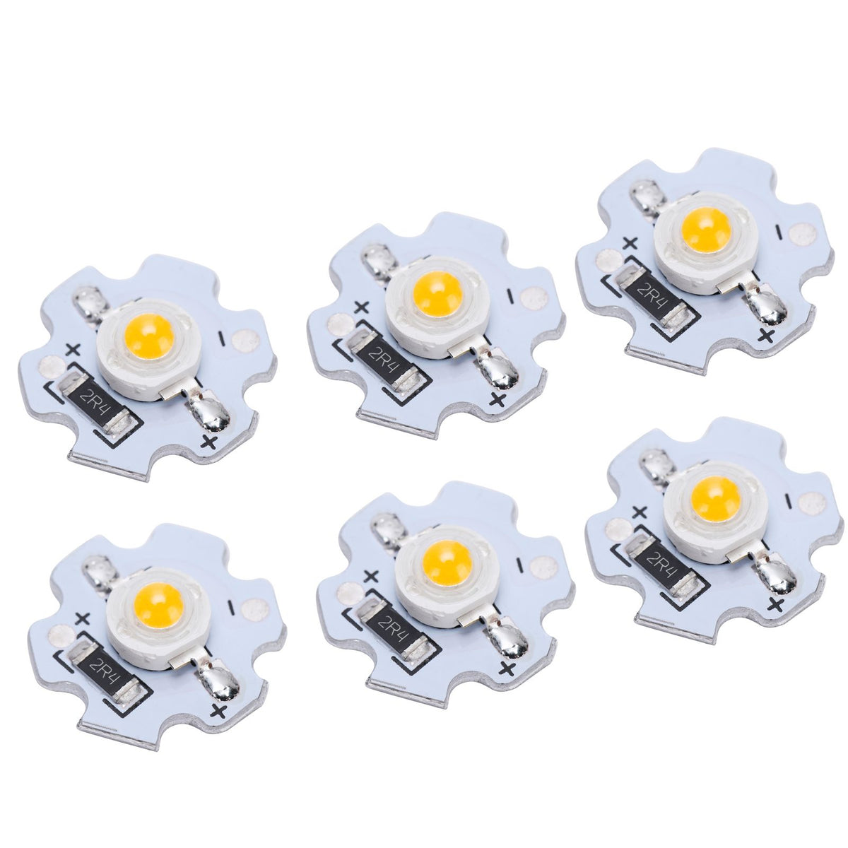 25Pcs 5V LED Chips 200LM 3W High Power LED Lamp Beads for DIY Lighting FixturesYellow Light 588‑590NM