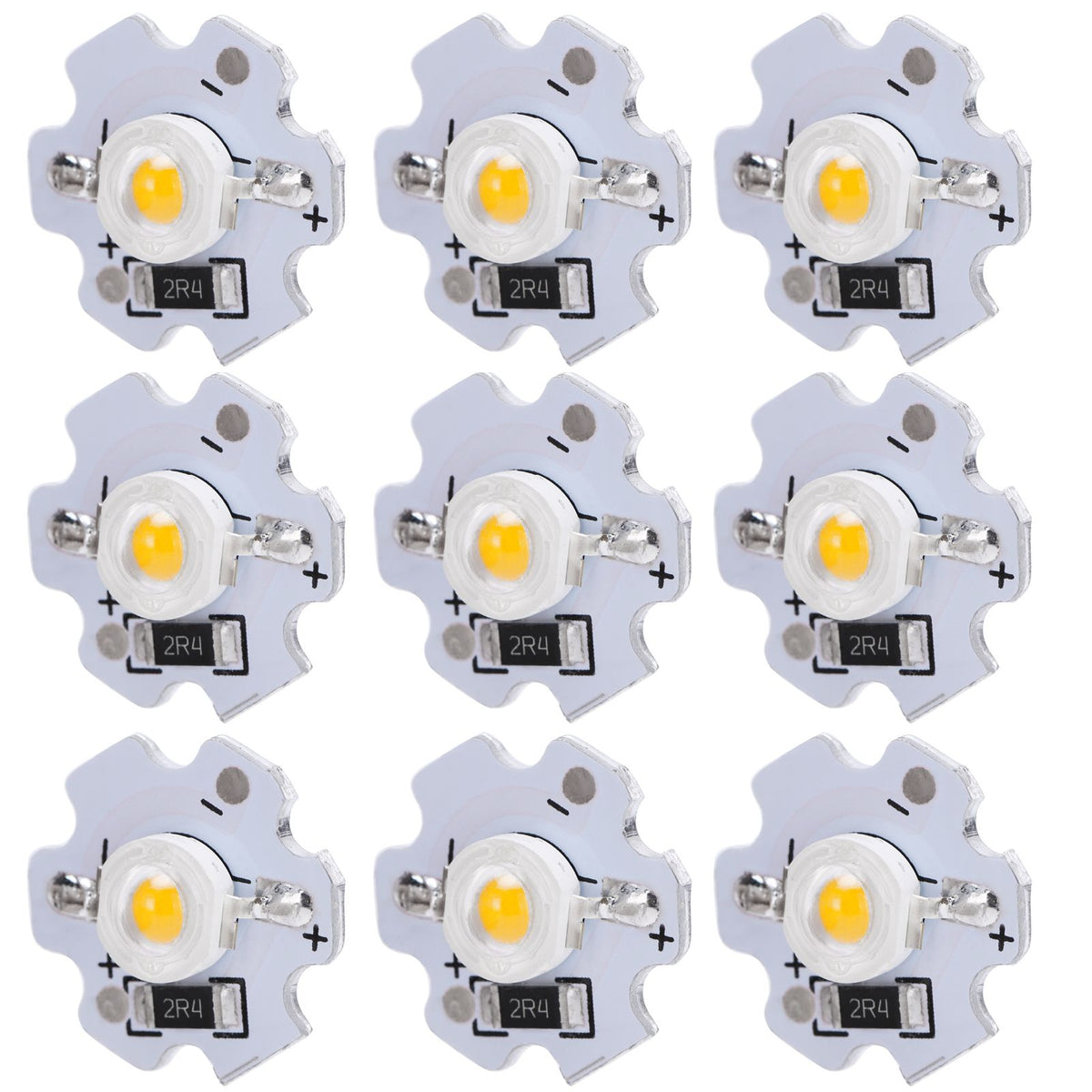 25Pcs 5V LED Chips 200LM 3W High Power LED Lamp Beads for DIY Lighting FixturesYellow Light 588‑590NM