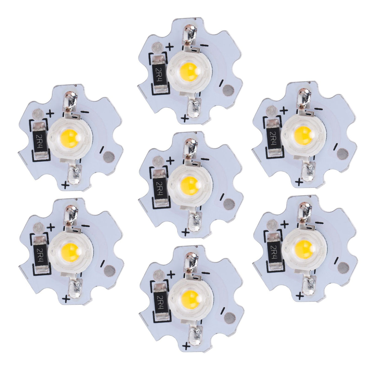 25Pcs 5V LED Chips 200LM 3W High Power LED Lamp Beads for DIY Lighting FixturesYellow Light 588‑590NM