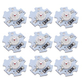 25Pcs 5V LED Chips 200LM 3W High Power LED Lamp Beads for DIY Lighting FixturesRed Light 620‑625NM - Close-Up Angle
