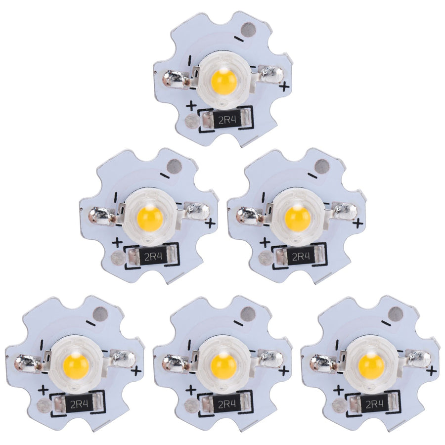 25Pcs 5V LED Chips 200LM 3W High Power LED Lamp Beads for DIY Lighting FixturesWarm White 3000‑3200K