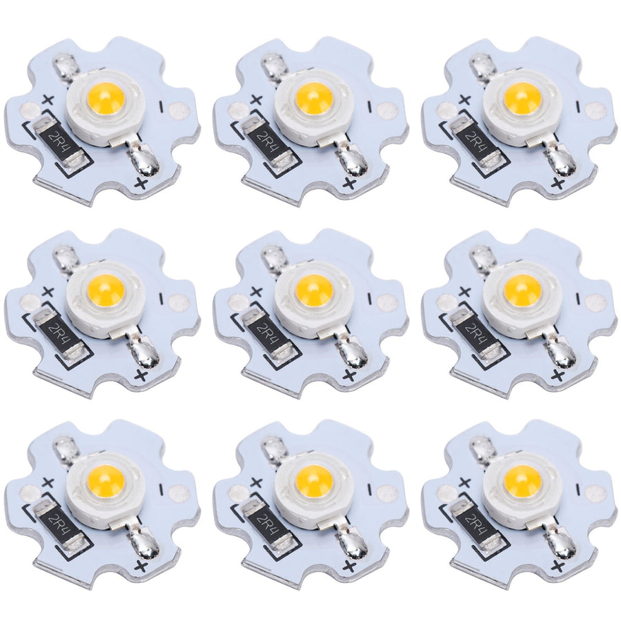 25Pcs 5V LED Chips 200LM 3W High Power LED Lamp Beads for DIY Lighting FixturesWarm White 3000‑3200K
