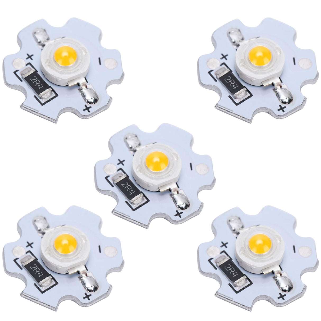 25Pcs 5V LED Chips 200LM 3W High Power LED Lamp Beads for DIY Lighting FixturesWarm White 3000‑3200K