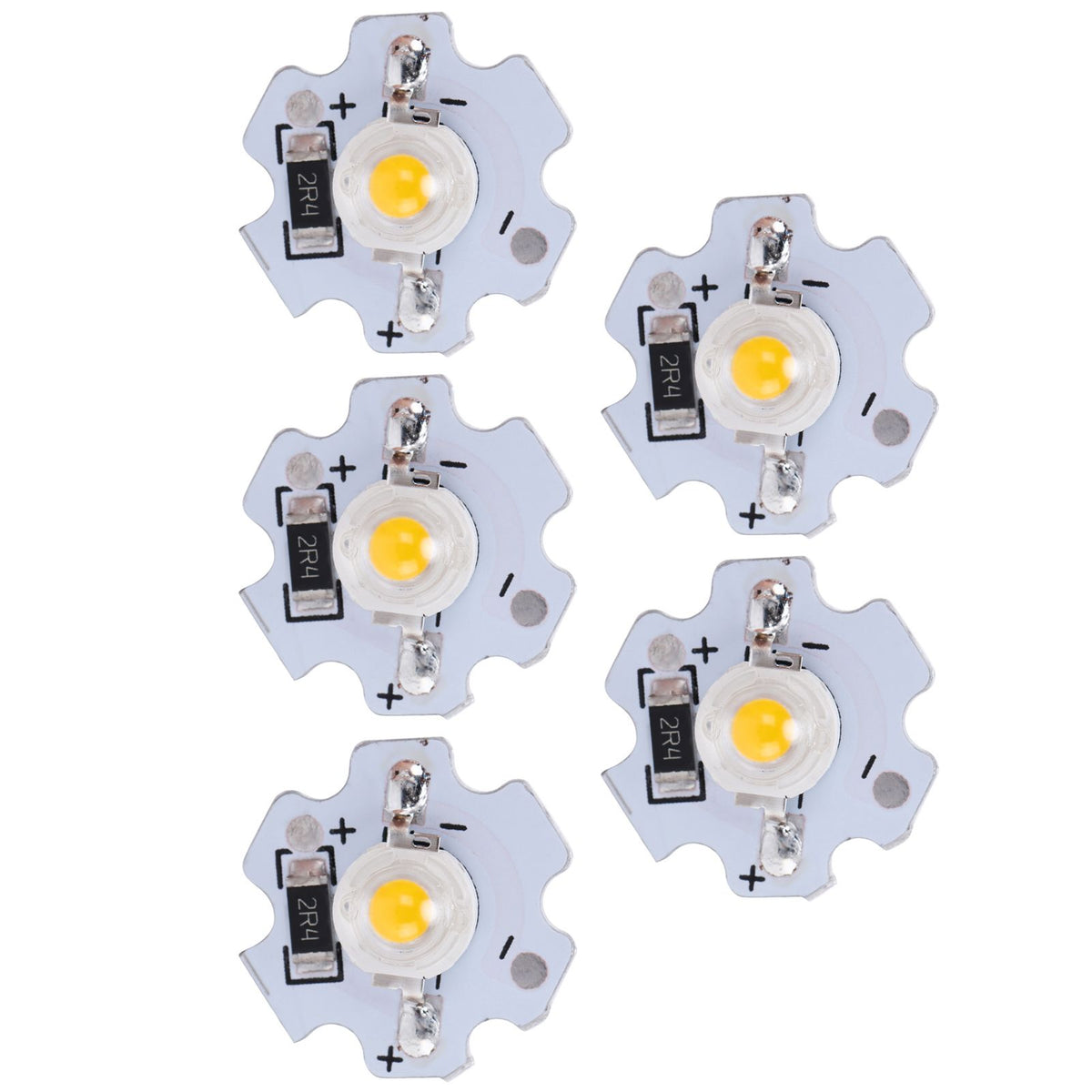 25Pcs 5V LED Chips 200LM 3W High Power LED Lamp Beads for DIY Lighting FixturesWarm White 3000‑3200K