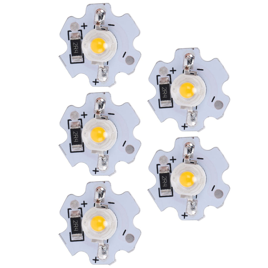 25Pcs 5V LED Chips 200LM 3W High Power LED Lamp Beads for DIY Lighting FixturesWarm White 3000‑3200K