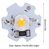 25Pcs 5V LED Chips 200LM 3W High Power LED Lamp Beads for DIY Lighting FixturesWarm White 3000‑3200K - Extra Image