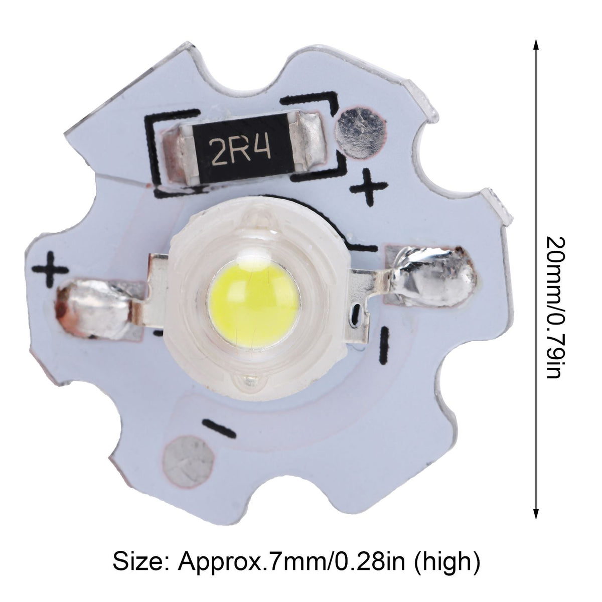 25Pcs 5V LED Chips 200LM 3W High Power LED Lamp Beads for DIY Lighting FixturesPure White 6000‑6500K