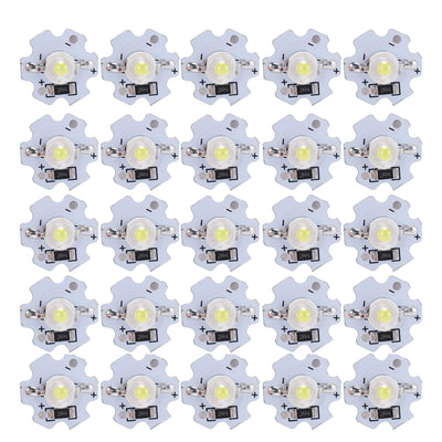 25Pcs 5V LED Chips 200LM 3W High Power LED Lamp Beads for DIY Lighting FixturesCold White 10000K