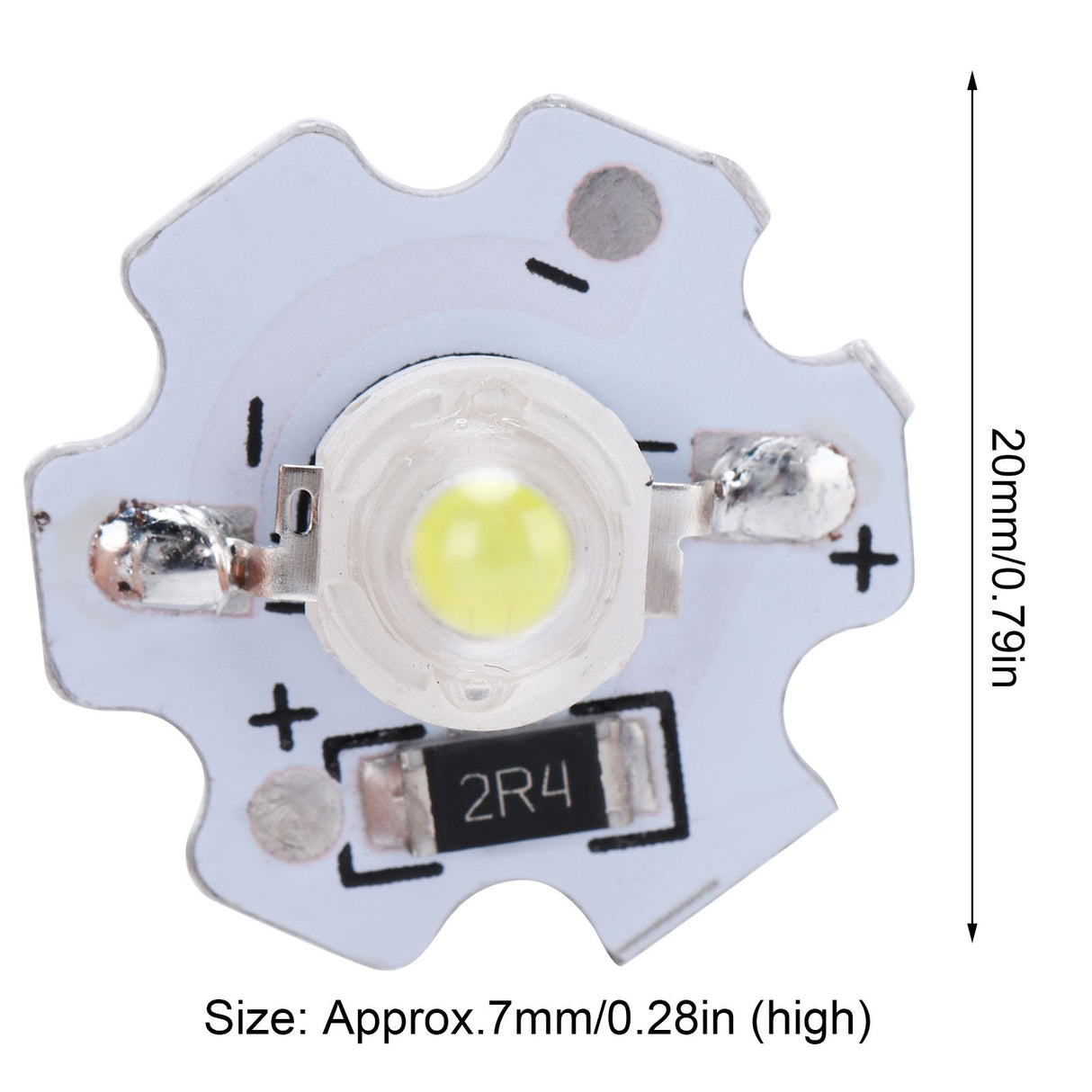 25Pcs 5V LED Chips 200LM 3W High Power LED Lamp Beads for DIY Lighting FixturesCold White 10000K