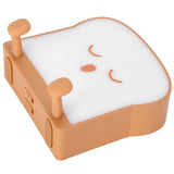USB Night Light Mini Cute Cartoon Bread‑Shaped Bedside Lamp Phone Holder Stand Brown