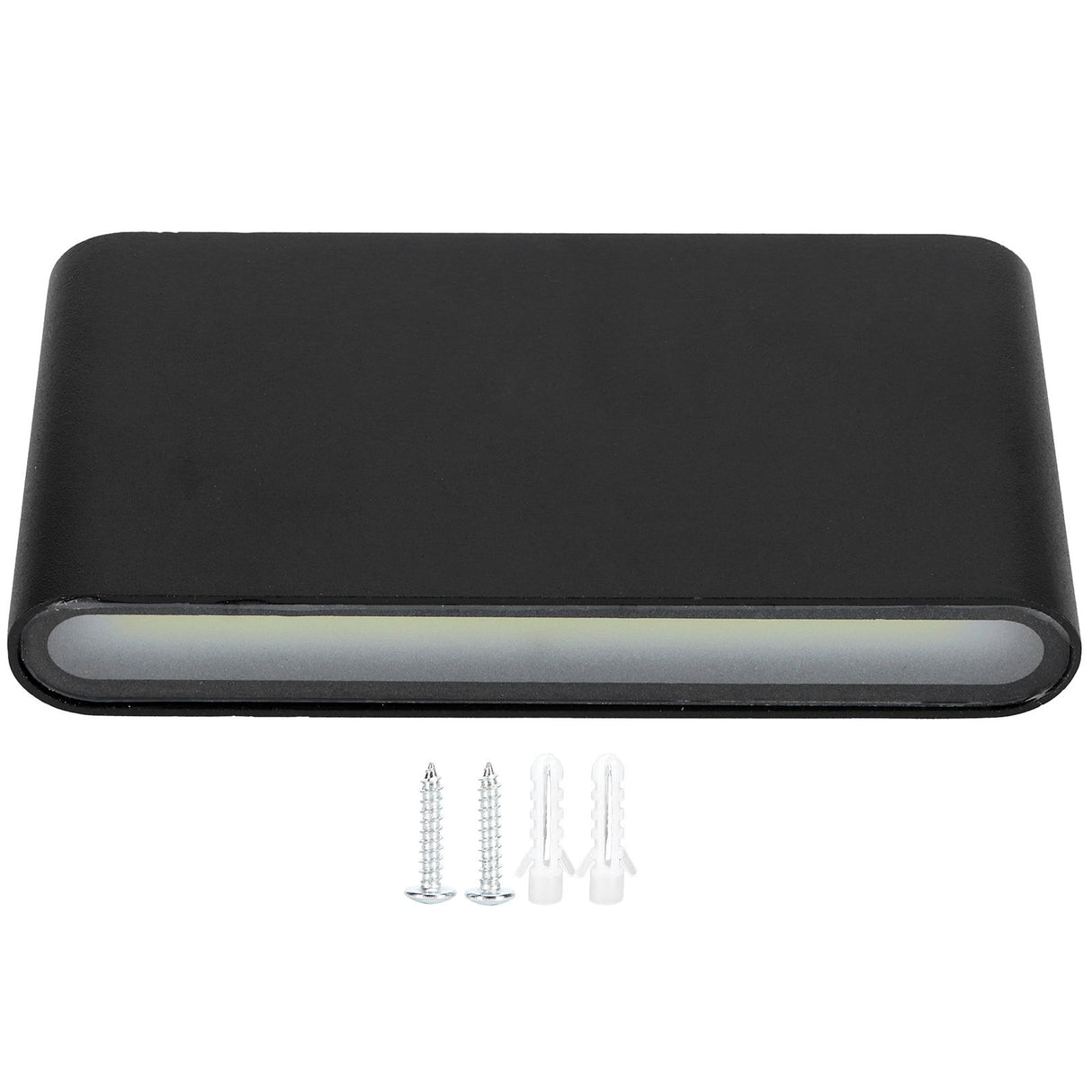 LED Wall Lamp 12W COB Aluminum Outdoor Garden Light Fixture IP65 Waterproof AC85-265V(Black Shell White Light )