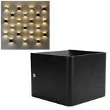LED Wall Light Outdoor Waterproof IP65 Porch Garden Wall Bedroom Bedside Lamp AC85‑265V 3WBlack Shell Warm White Light - Extra Image