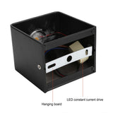 LED Wall Light Outdoor Waterproof IP65 Porch Garden Wall Bedroom Bedside Lamp AC85‑265V 3WBlack Shell Warm White Light - Extra Image