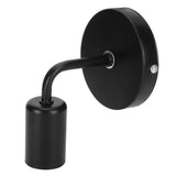 E27 Black Wall Lamp Retro Single Head Wall Light Fixture for Bedside Corridor Stair AC85‑265V - Rear View