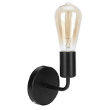 E27 Black Wall Lamp Retro Single Head Wall Light Fixture for Bedside Corridor Stair AC85‑265V