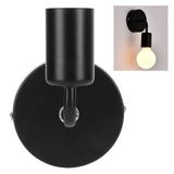 E27 Black Wall Lamp Retro Single Head Wall Light Fixture for Bedside Corridor Stair AC85‑265V