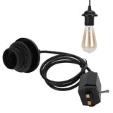 Modern Pendant Light Wrought Iron E27 Ceiling Chandelier for Living Room Bar Canteen 85-265VBlack