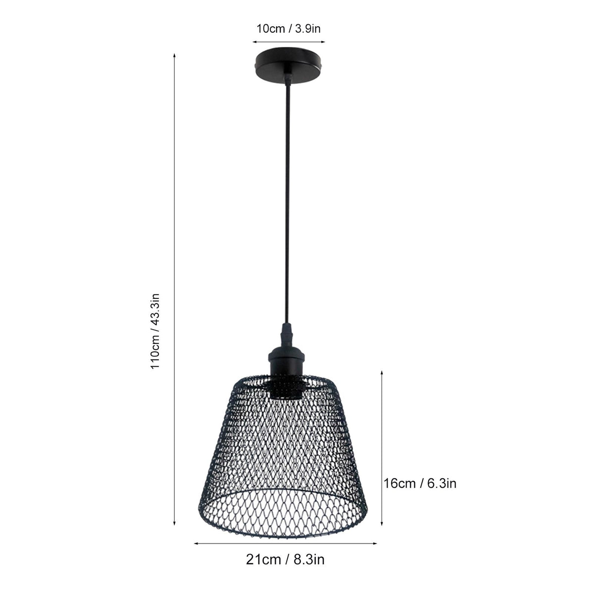 Wrought Iron Pendant Light Nordic Innovative LED Hanging Lamp Living Room Decoration AC85-265VBlack