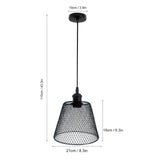 Wrought Iron Pendant Light Nordic Innovative LED Hanging Lamp Living Room Decoration AC85-265VBlack