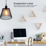 Wrought Iron Pendant Light Nordic Innovative LED Hanging Lamp Living Room Decoration AC85-265VBlack