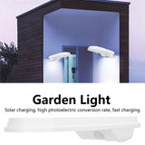 Outdoor LED Solar Light Garden Human Body Induction Wall Lamp IP65 Waterproof White