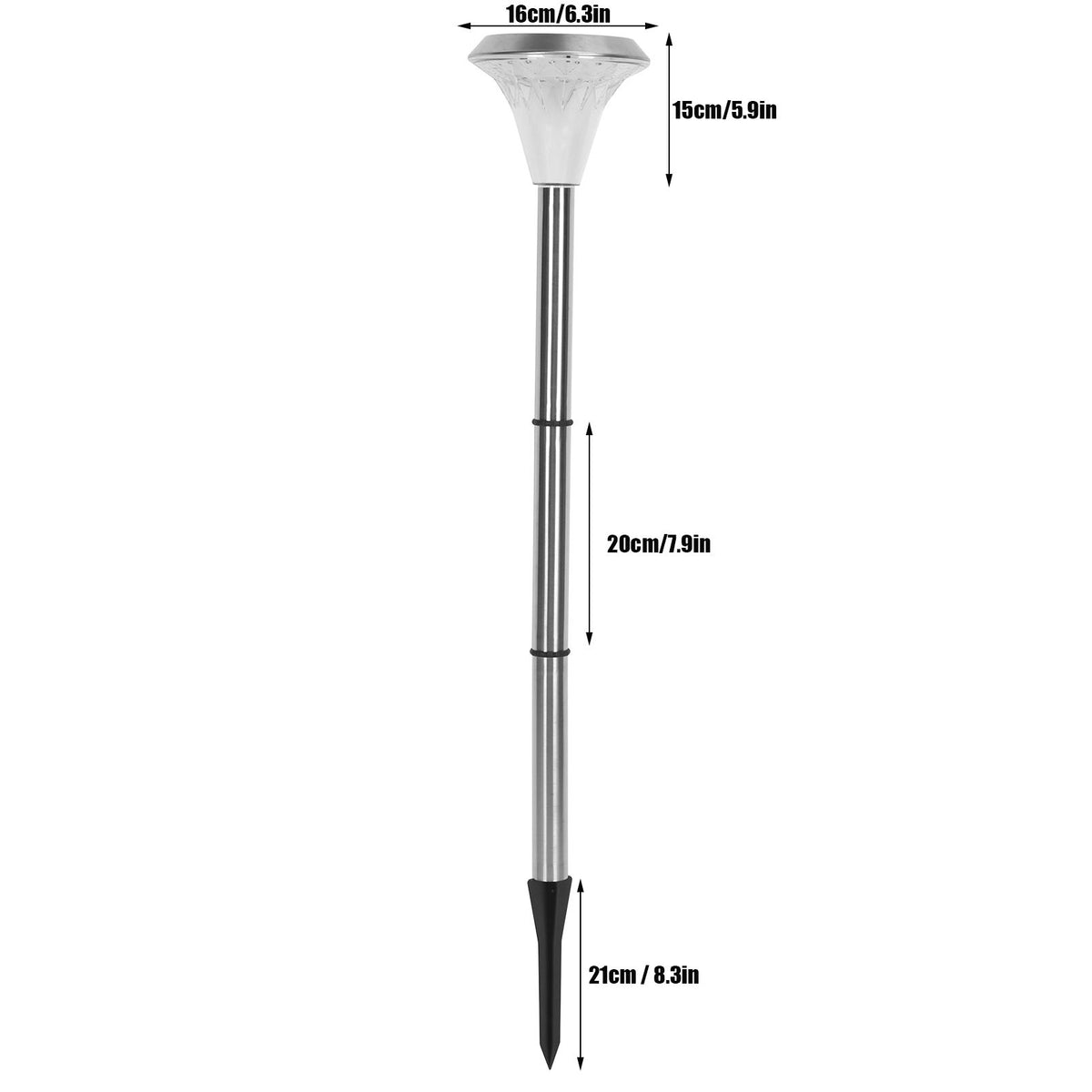 LED Solar Light Outdoor Decorative Lamp for Garden Yard Patio Landscape TransparentWhite Light