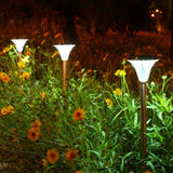 LED Solar Light Outdoor Decorative Lamp for Garden Yard Patio Landscape TransparentWhite Light