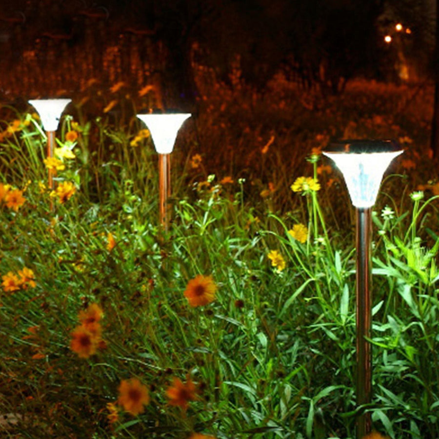 LED Solar Light Outdoor Decorative Lamp for Garden Yard Patio Landscape TransparentWhite Light