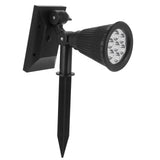 7LED Solar Light Intelligent Outdoor Garden Spotlight Lawn Lamp Landscape Lighting BlackWhite Light - Front View