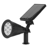 7LED Solar Light Intelligent Outdoor Garden Spotlight Lawn Lamp Landscape Lighting BlackWhite Light - Side View