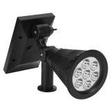 7LED Solar Light Intelligent Outdoor Garden Spotlight Lawn Lamp Landscape Lighting BlackWhite Light - Top-Down View