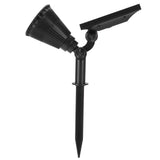 7LED Solar Light Intelligent Outdoor Garden Spotlight Lawn Lamp Landscape Lighting BlackWhite Light - Low Angle