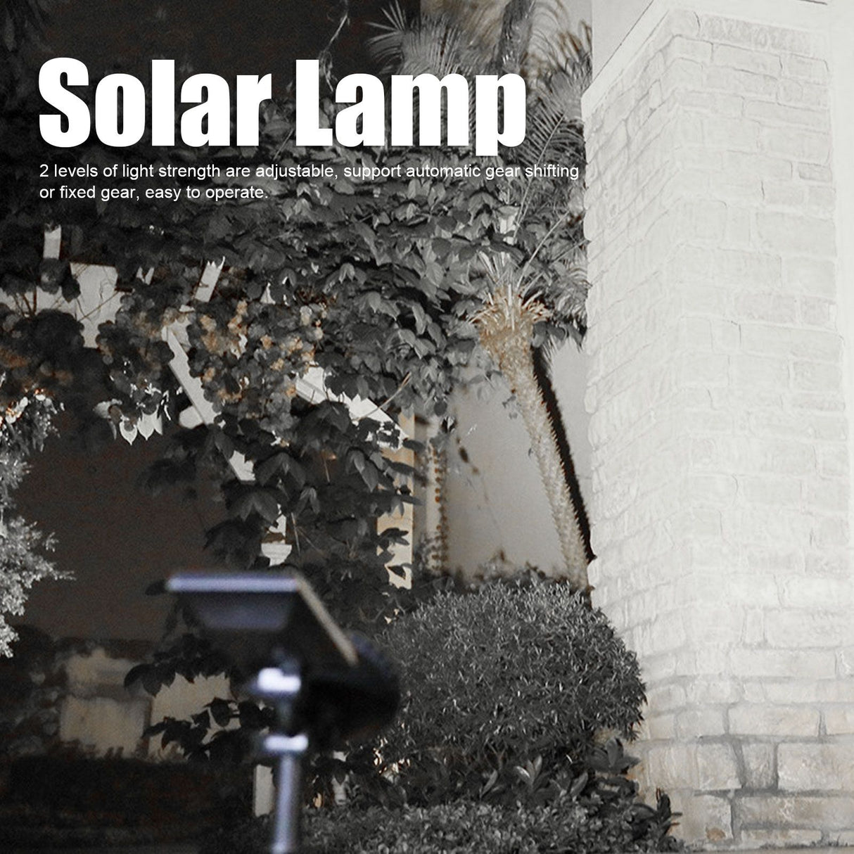 7LED Solar Light Intelligent Outdoor Garden Spotlight Lawn Lamp Landscape Lighting BlackWhite Light
