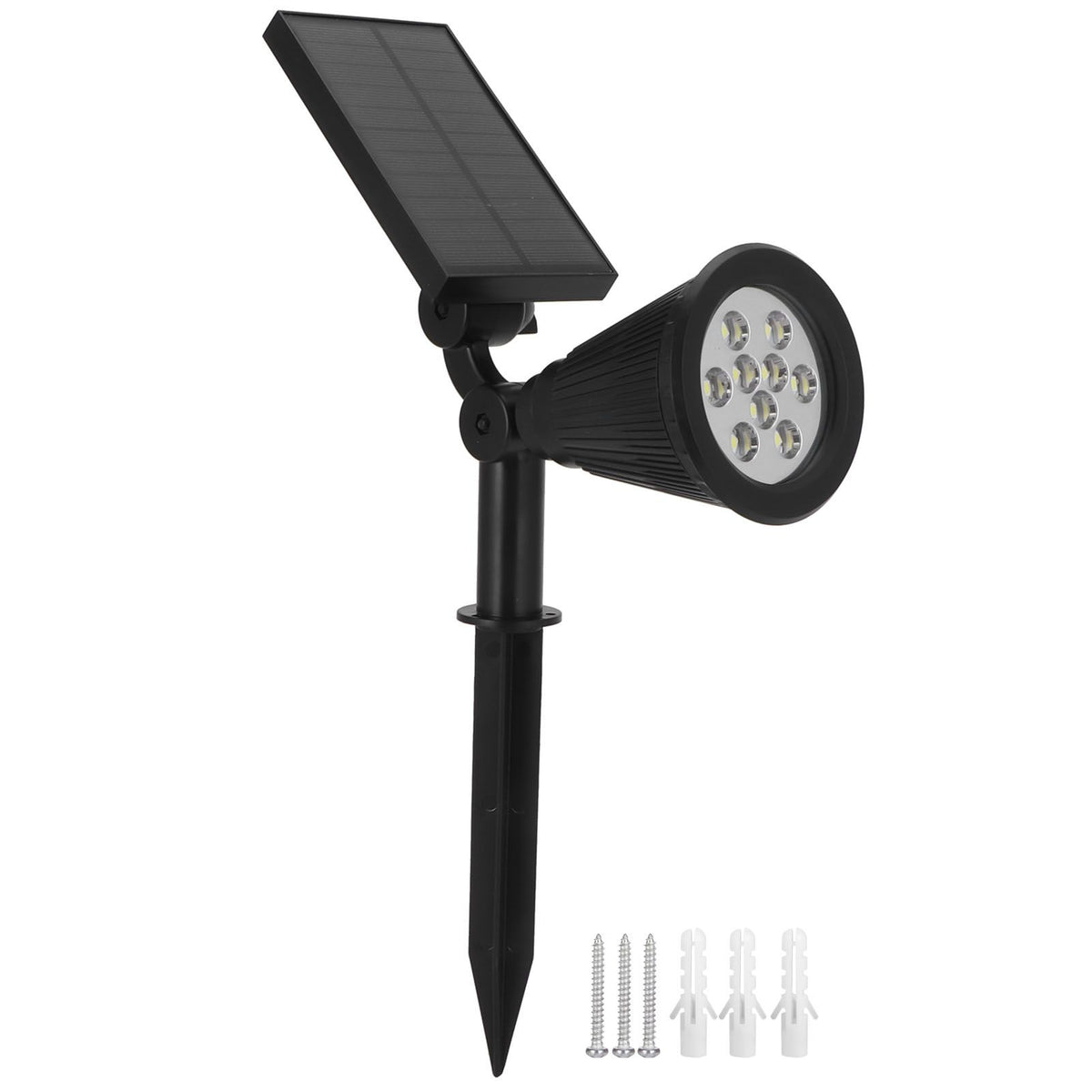 9LED Chips Solar Spotlights LED Solar Landscape Lights for Outdoor Garden CourtyardWhite Light