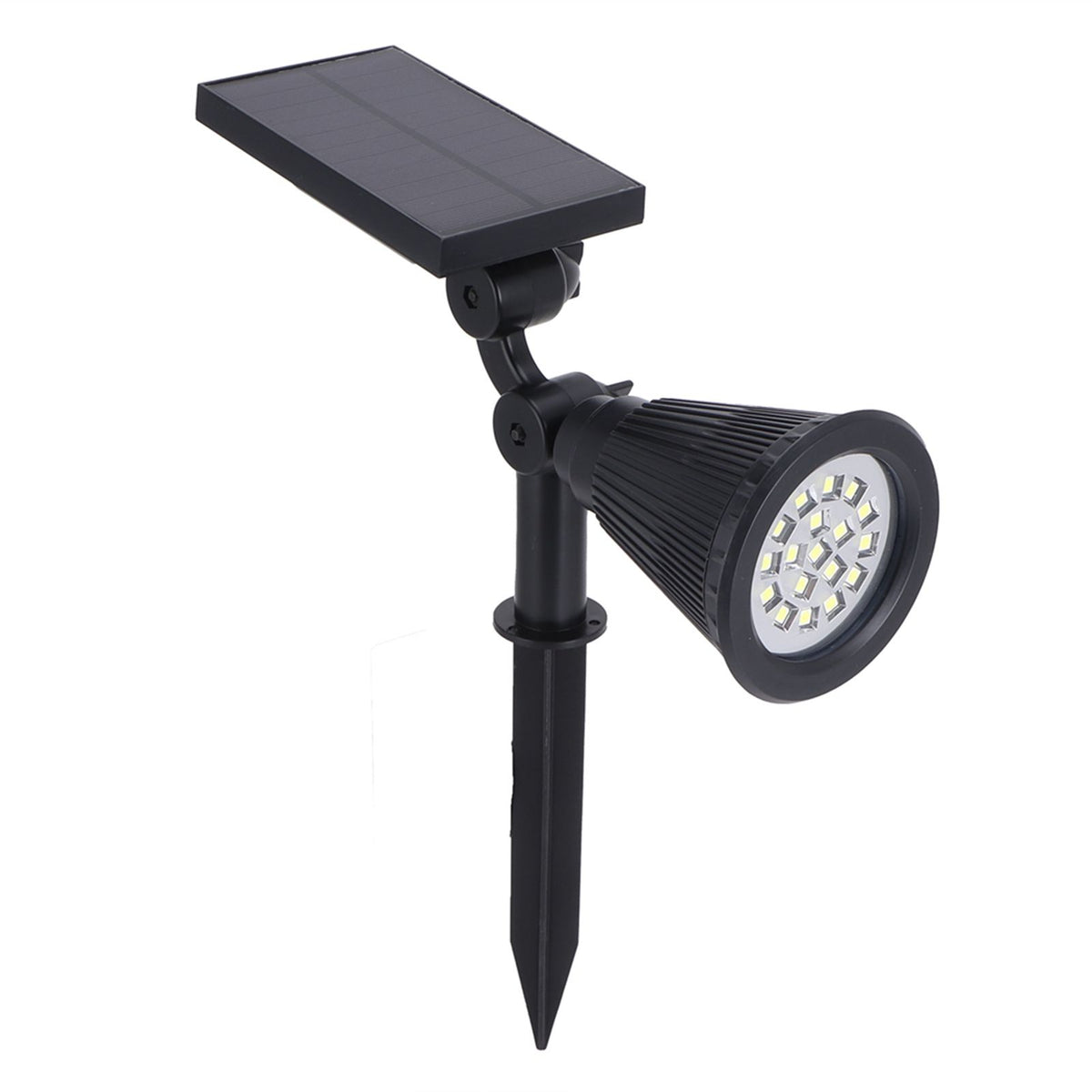 LED Solar Lawn Lights Spotlights with 18pcs Chips for Outdoor Garden Park Yard Spike LampsWhite Light