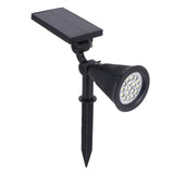 LED Solar Lawn Lights Spotlights with 18pcs Chips for Outdoor Garden Park Yard Spike LampsWhite Light