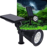 LED Solar Lawn Lights Spotlights with 18pcs Chips for Outdoor Garden Park Yard Spike LampsWhite Light
