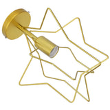 Ceiling Light Five Pointed Star E27 Wrought Iron Hanging Lamp for Corridor Dining Room AC85-265V - Rear View