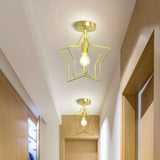 Ceiling Light Five Pointed Star E27 Wrought Iron Hanging Lamp for Corridor Dining Room AC85-265V - Extra Image